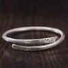 Sterling Silver Auspicious Cloud Forest Style Bracelet for Men Women Youth Ethnic Style Pure Silver Bangle Valentine Day Gifts