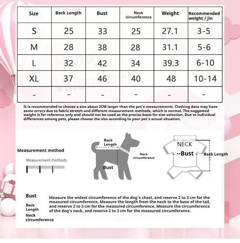 Dog Dress Clothes Valentine's Day Winter Puppy Kitten Cat Love Dress Cute Bow Pet Skirt Party Wedding Dress New Year Decorations
