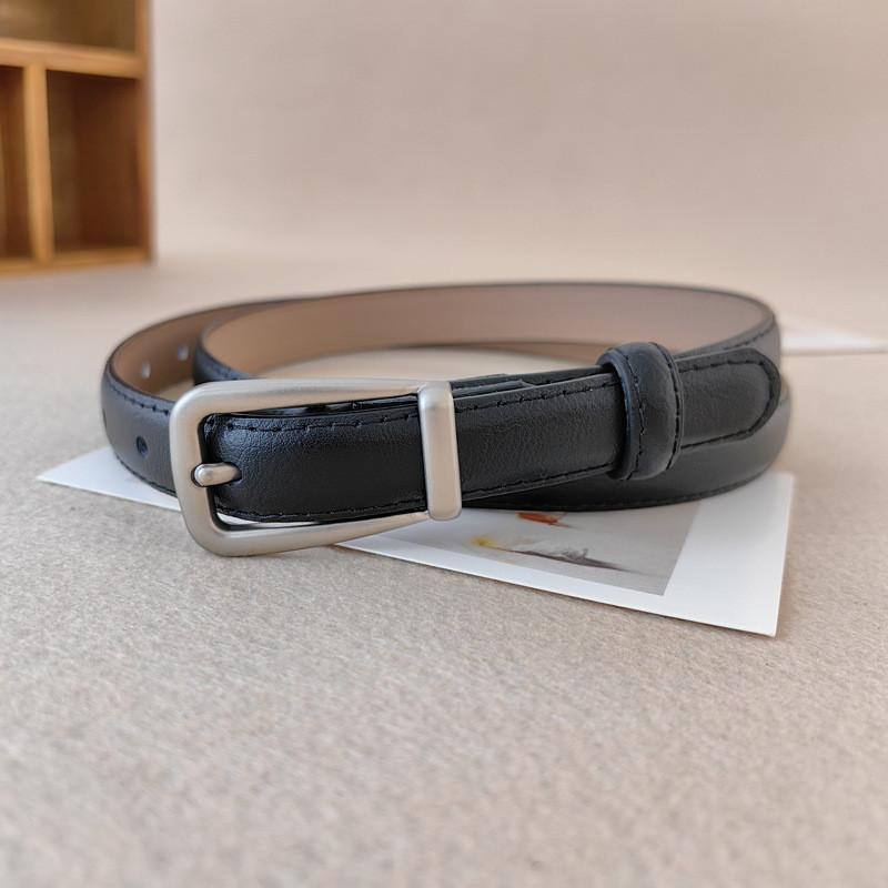 Fashionable Twolayer Leather Waist Belt For Women With Durable Alloy Buckle For Daily Use