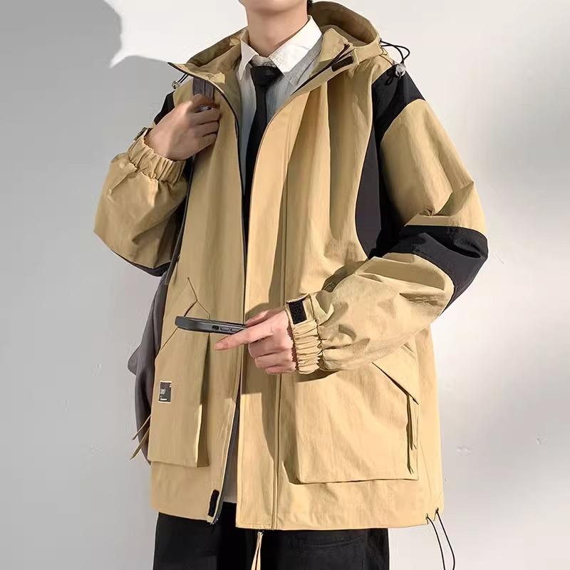 Men's Coats In Spring and Autumn Versatile Loose Fat Man Plus Fat Plus Larger Casual Hooded Work Clothes