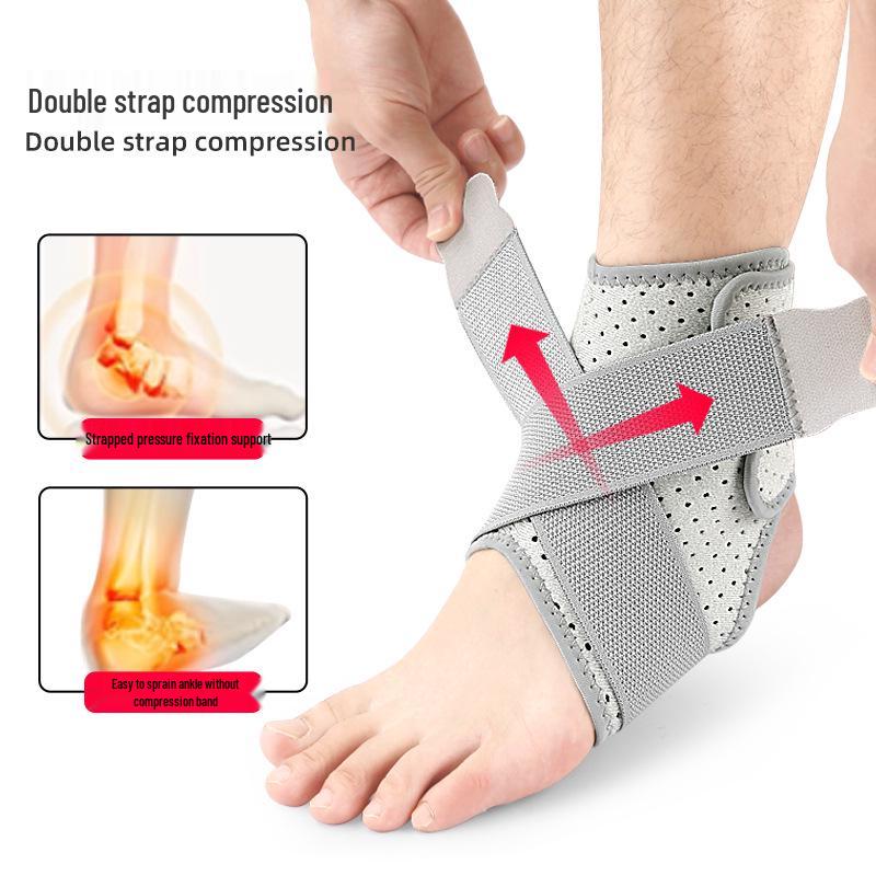 Cavigliera a Doppia Compressione per Ciclismo, Pallacanestro e Badminton - Fascia di Supporto Sportiva con Protezione