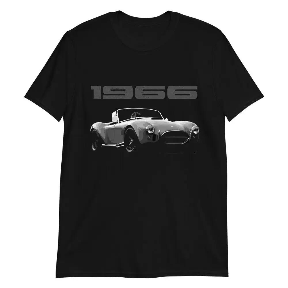 1966 Cobra 427 Roadster Antique Muscle Car TShirt Short Sleeve Casual 100 Cotton ONeck Summer Mens Tshirt Size S3XL
