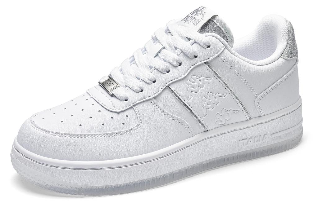 Women's Sneakers Kappa Back to Back Low top Skateboard Shoes Women's White Silver