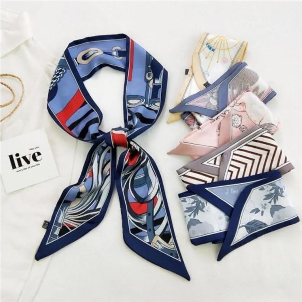 Light petite women s mini scarf silk muffler Btype