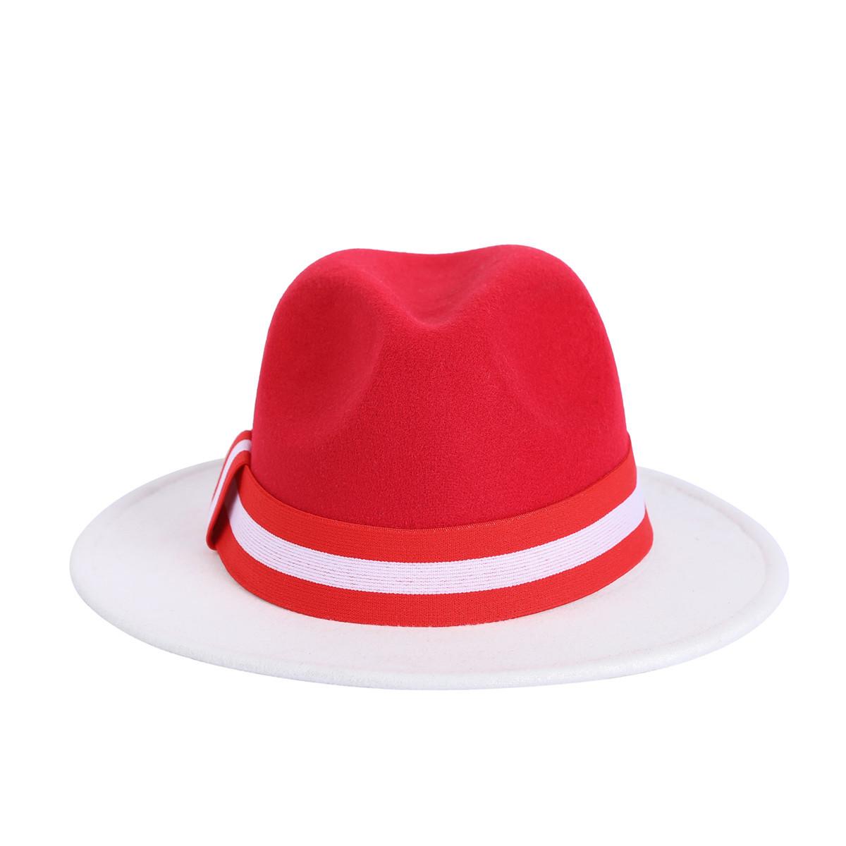 

Модная лоскутная шляпа-федора из искусственной шерсти, женская элегантная шляпа с широкими полями, джазовая шляпа на Рождество, свадебная панама 56-58cm