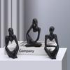 3 Stück Abstrakte Moderne Denker Statue Harzhandwerk Sammlerfiguren Desktop Ornament Für Zuhause