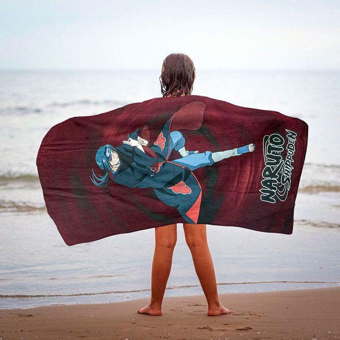 Serviette - Educa Borras - Naruto Shippuden - Microfibre - Rouge - Lavable