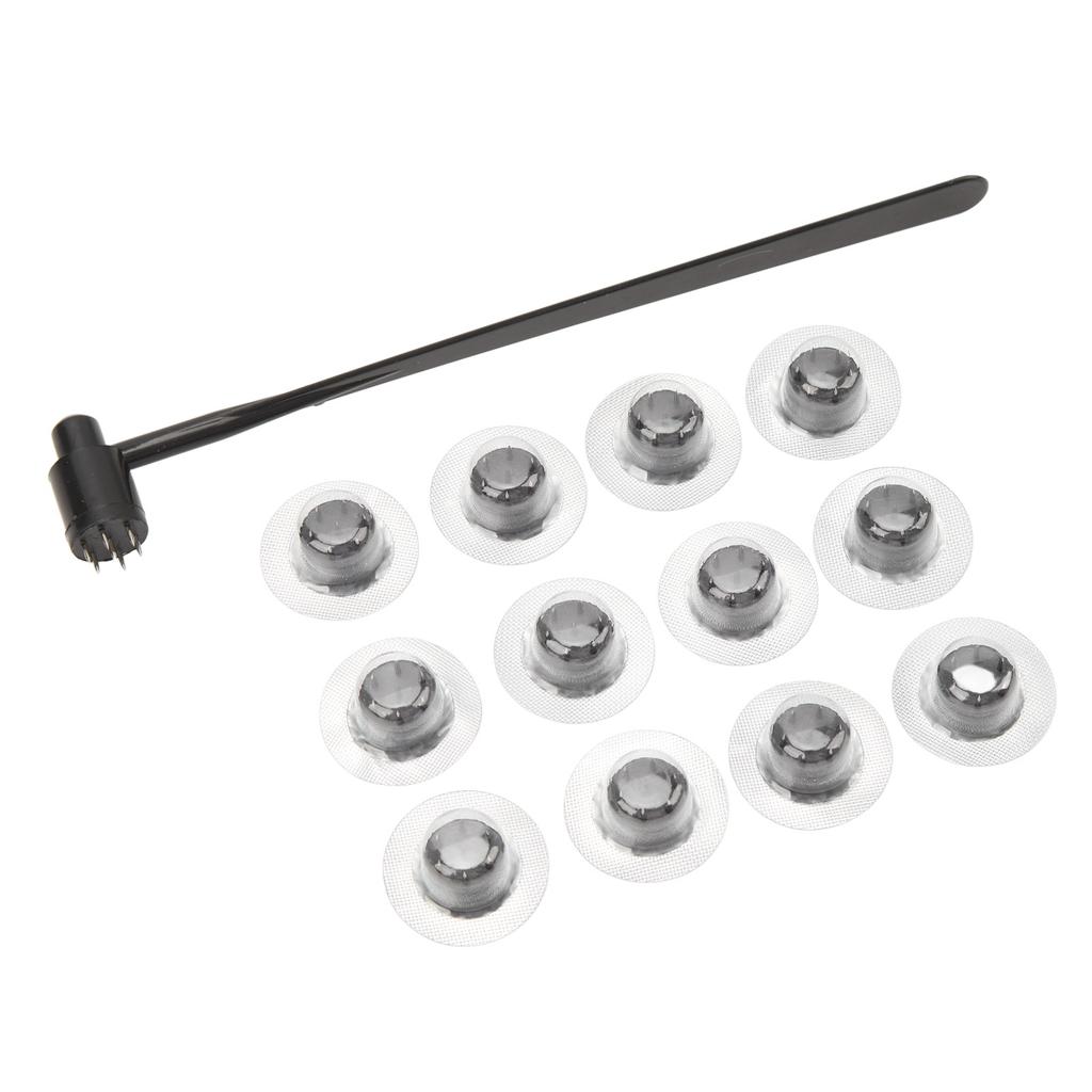 Seven Star Needle Hammer Stainless Steel Plum Blossom Dermal Hammer with 12 Replace Heads