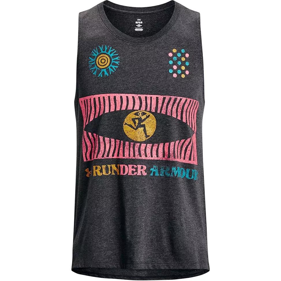 

Under Armour Letter Print Round Neck Slim Fit Training Sleeveless Vest Men tops Black 1376985-001 L