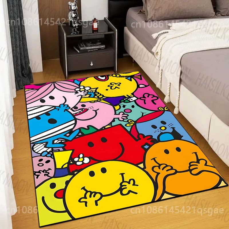 

Cartoon Character Smiling Face Pattern Carpet for Living Room Bedroom Bathroom Mat Creative Doormat Sofa Home Decor for Gifts 40x60cm