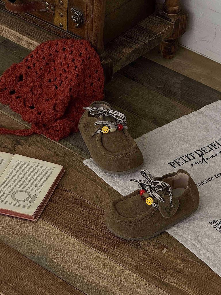 XSHX Kululi Kinder Herbst Wildlederschuhe | Rutschfeste Klettverschluss Funktionelle Außensohle