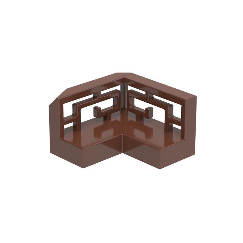 

MOC 10PCS 3633W European Patterned Corner Building Blocks Kit Style Railing House Castle Fence Bricks Particle Toy Children Gift кавовий