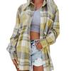 2025 Women's Cross-Border Plaid Shirt Jacket – Casual, Versatile Mid-Length Design