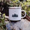 Sunset Forest Creek Creative Enamel Coffee Mugs Outdoor Travel Water Cups Camping Bonfire Party Beer Drink Milk Mug Best Gifts