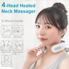 Electric Neck Massager With Heat 6 Modes USB Charging Constant Temperature For Muscle Relax Neck Pain Relief