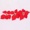 20Pcs Christmas Fake Flower Pendant Ornament Lightweight Elegant Simulated Cloth Flower for Tree Decor Wedding Party Home Cafe