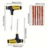 7 Pcs Car Tire Repair Tools Tire Repair Kit with Rubber Strips Tubeless Tyre Puncture Studding Plug Set for Truck Motorcycle