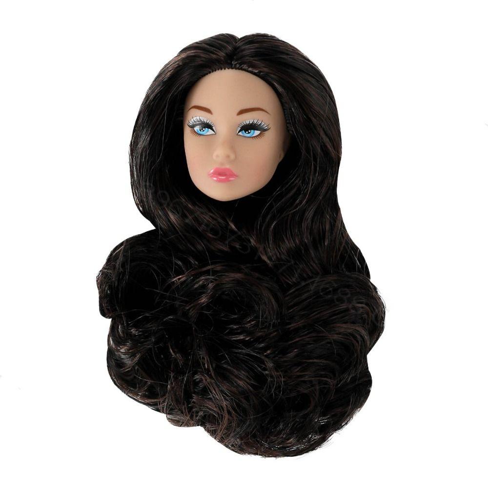 Curly Hair Supermodel Doll Head With Make-up 30cm Dolls Head 1/6 Doll Head  Dolls Accessories