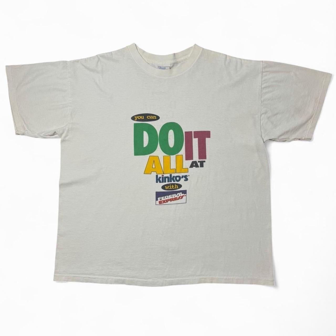 Vintage 90s Do It All At Kinko s Graphic Design Art Printing T-shirt XL 24x27 XXL