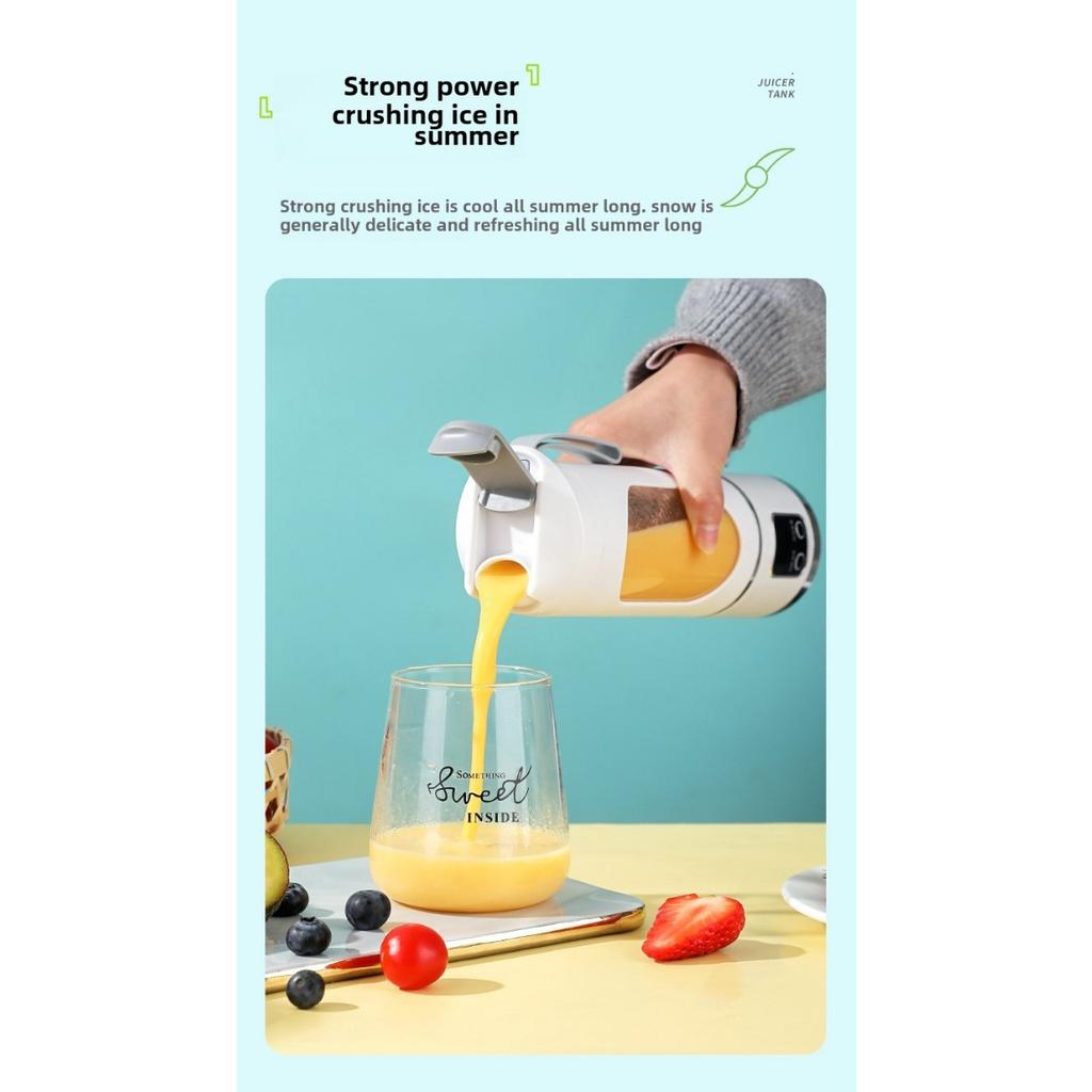 15.22 Oz Rechargeable Mini Blender] Portable USB Rechargeable Mini Blender and Juicer - 3 Modes, Digital Display, 6/12 Blades, Safety Lock