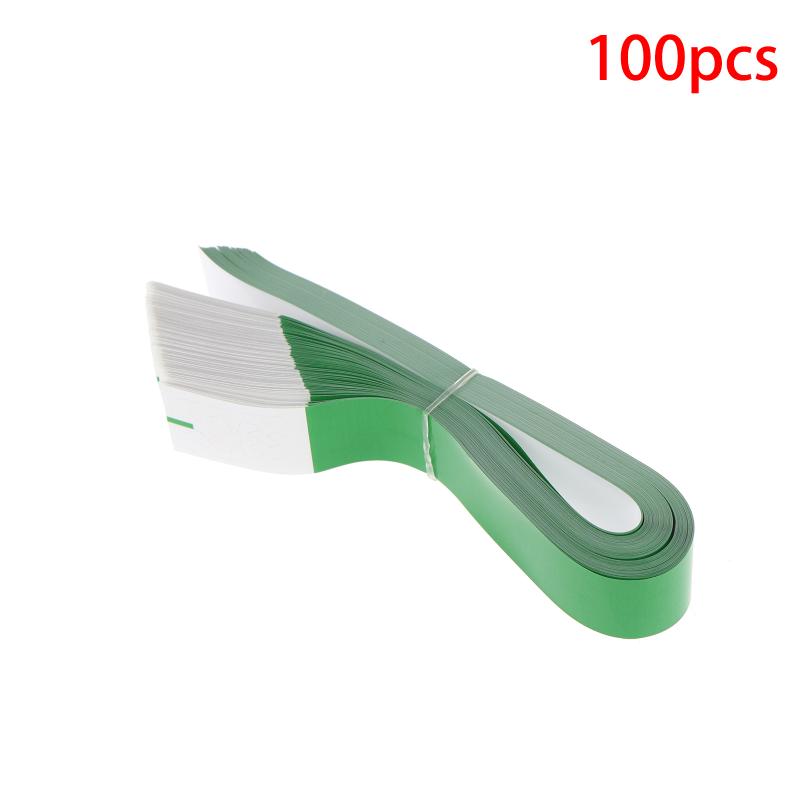 100Pcs Party Paper Bracelet Synthetic Paper Plastic Wristbands Sticky Wristband Painting Pattern Logo Paper Party Wristbands