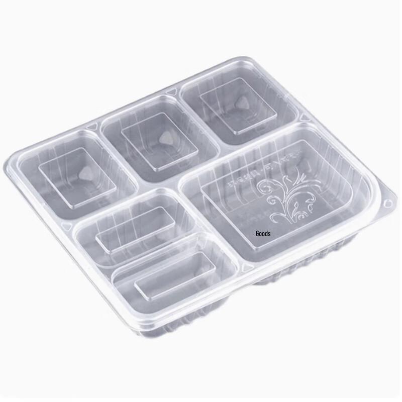 Disposable Compartmented Lunch Box with Lid