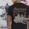 American Motorcycle Vintage Style T-Shirt Retro Biker Tee NYC Club, Old School