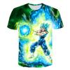 Children's Dragon Ball Series 3D Digital Printed Boys' Casual and Comfortable Round Neck Short Sleeved T-shirt