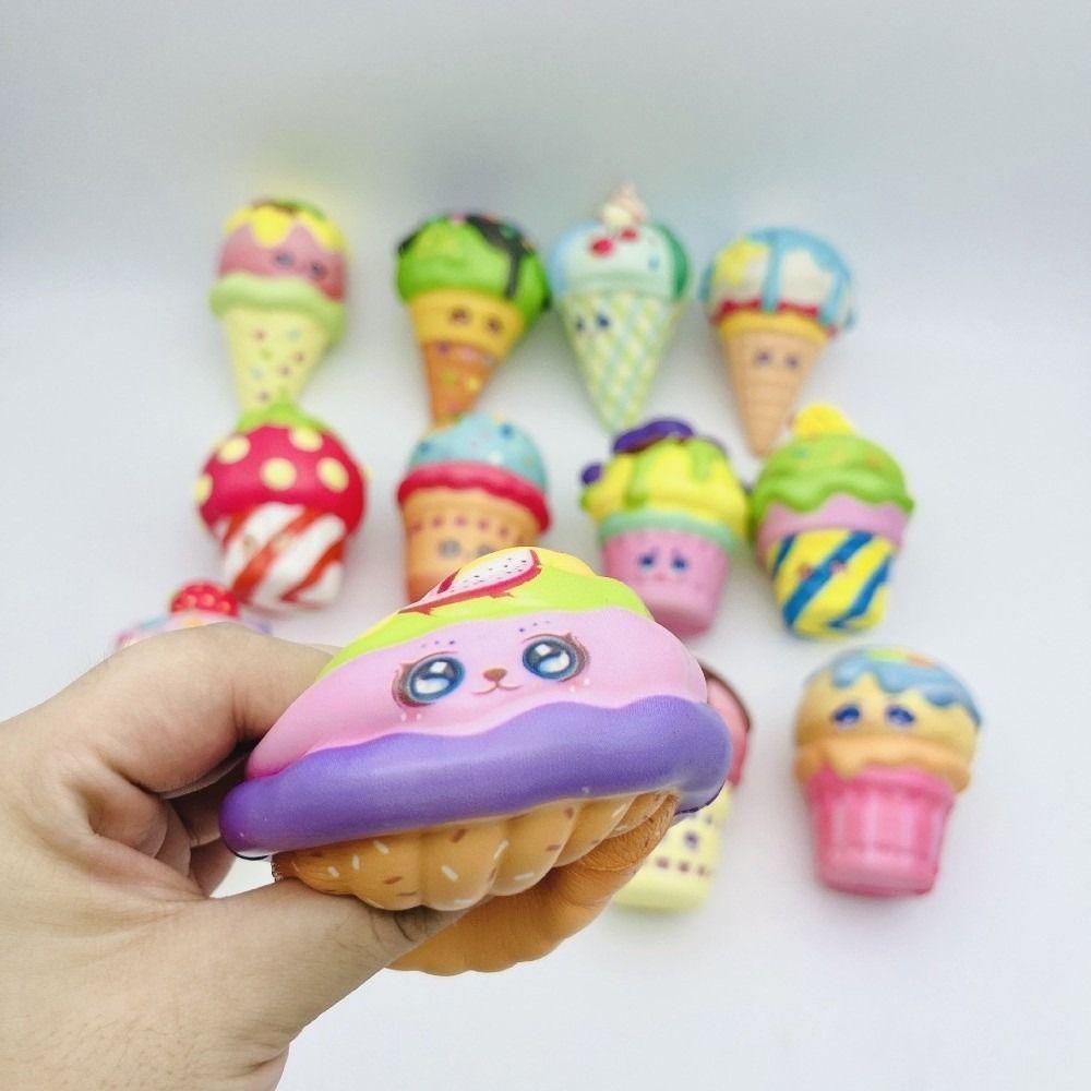 Realistic Ice Cream Squeeze Toy Cute Fidget Toys Quiet Toy Decompression Gadget  Stress Relaxation
