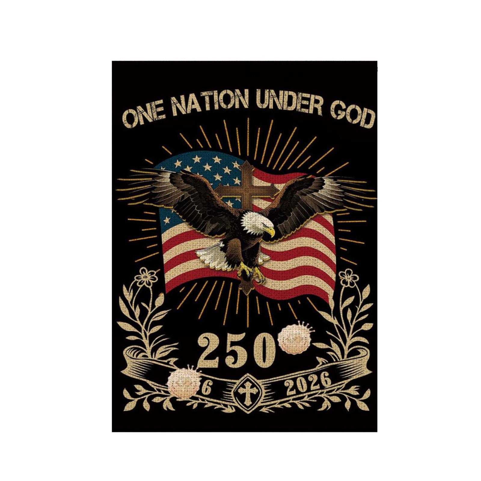 250th Independence Day Garden Flag Outdoor Garden Courtyard Photo Decoration Flag Hanging One Size