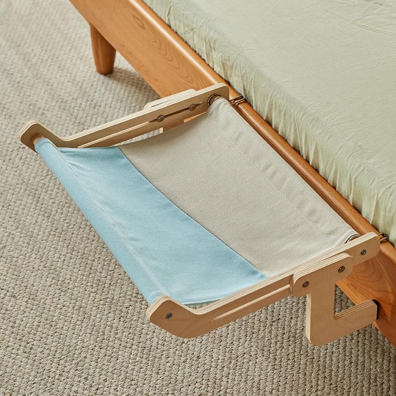 Cat Hammock Window Panel Hanging Bed Wooden Assembly Pet Mat Adjustable Snap-on Legs Window Panel Mounted Cats Hammock