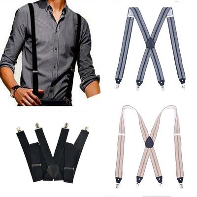4 Clips 2.5CM Wide Men Suspenders Women Elastic Adjustable Adult Braces Suspender Kids Children Boys Girls Wedding Accessories