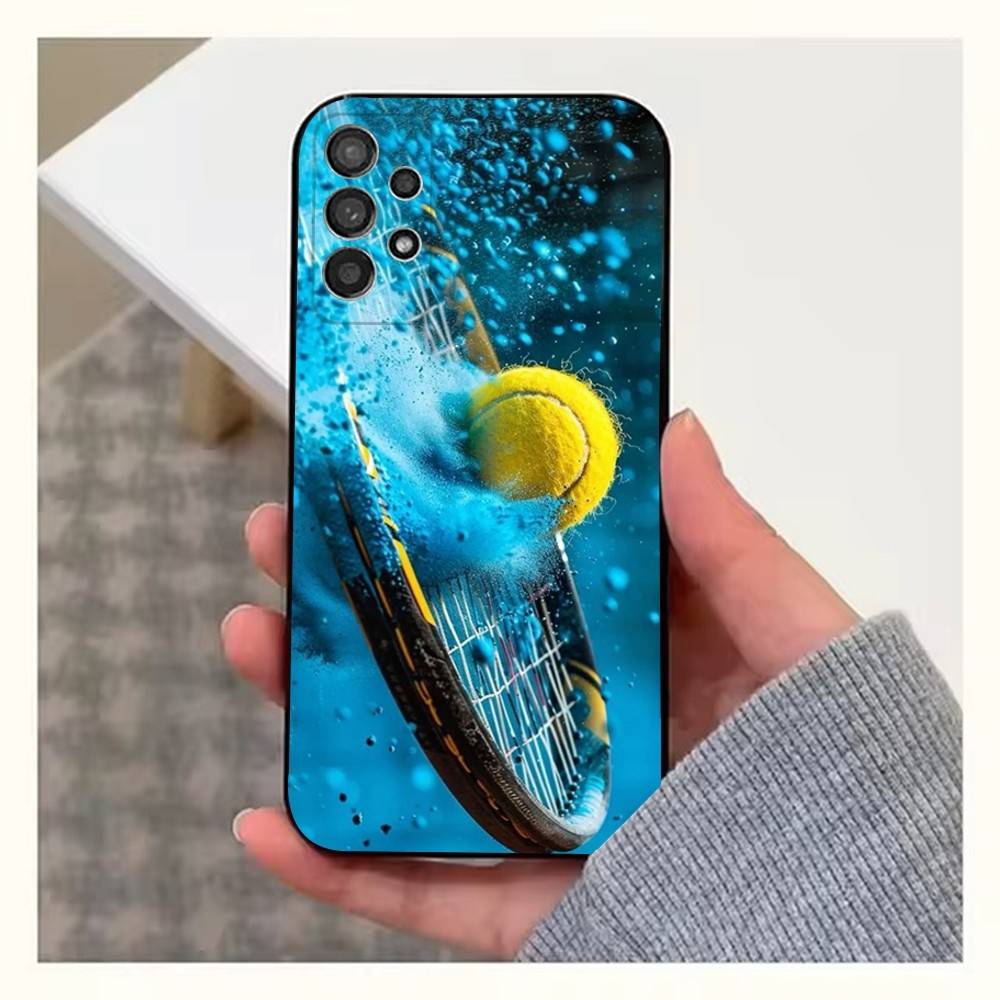 Tennis Sport Phone For Samsung S22,S25,S24,S23,Ultra,FE,Plus,S21,S20,S10,S9,Lite,Soft Silicone Black