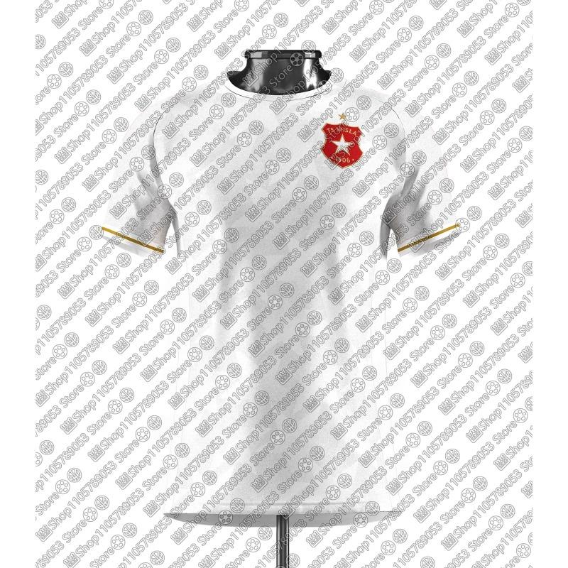P-Polonia Maglia Calcio Adulto Partita Sportiva W-Wisła K-Kraków Casa Allenamento Traspirante Maglia da Calcio