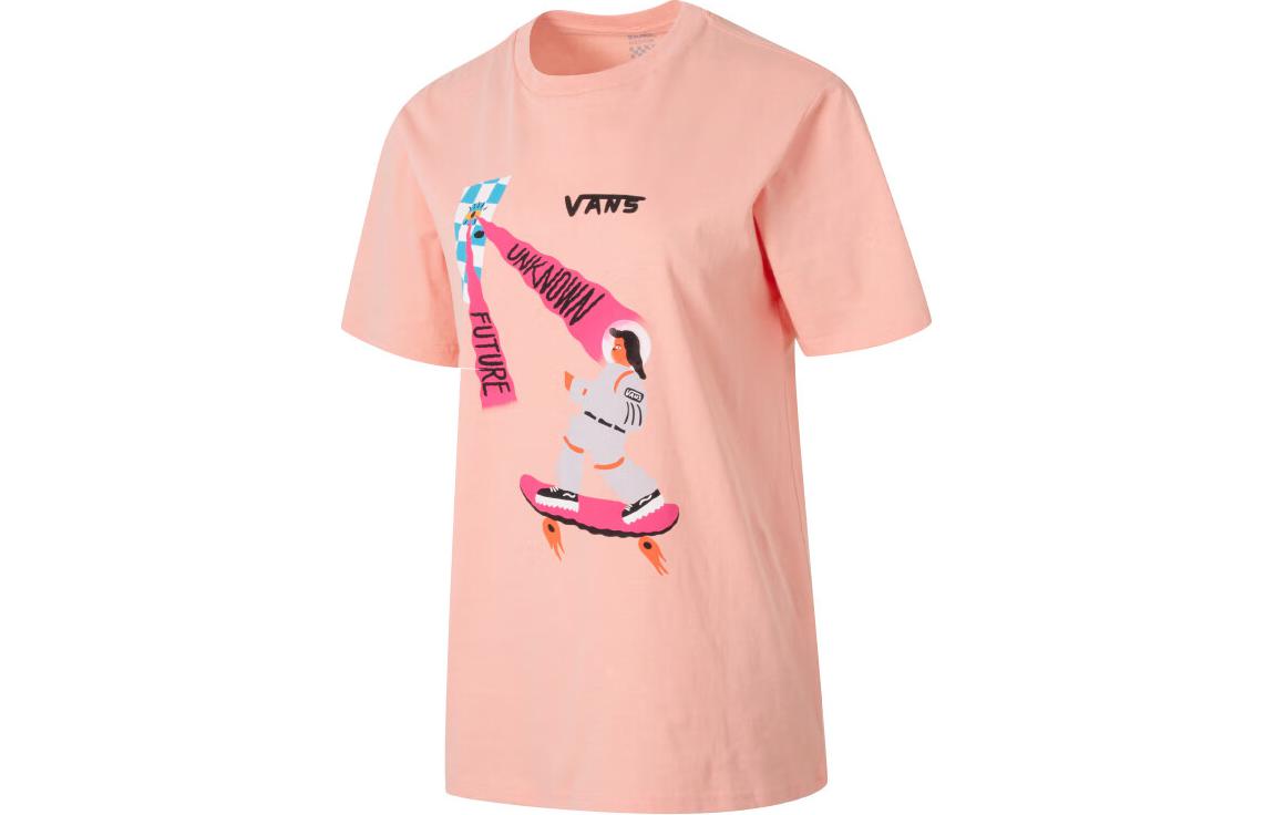 Vans x Nichinichi Drop Shoulder Sleeve T Shirt Women s Pink VN0A5H4RZEE L