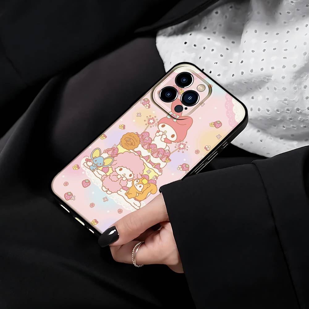 Cute Cartoon M-Melody Phone Case For IPhone 17 15 Pro Max 14 Pro 12 11 13 Mini X XR XS 16 Plus SE Back Cover