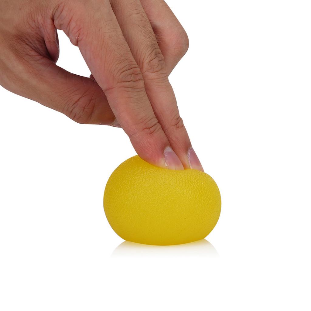 Silicone Massage Grip Ball for Hand Finger Strength Exercise for Body Builders Computer Workers(Yellow 15)