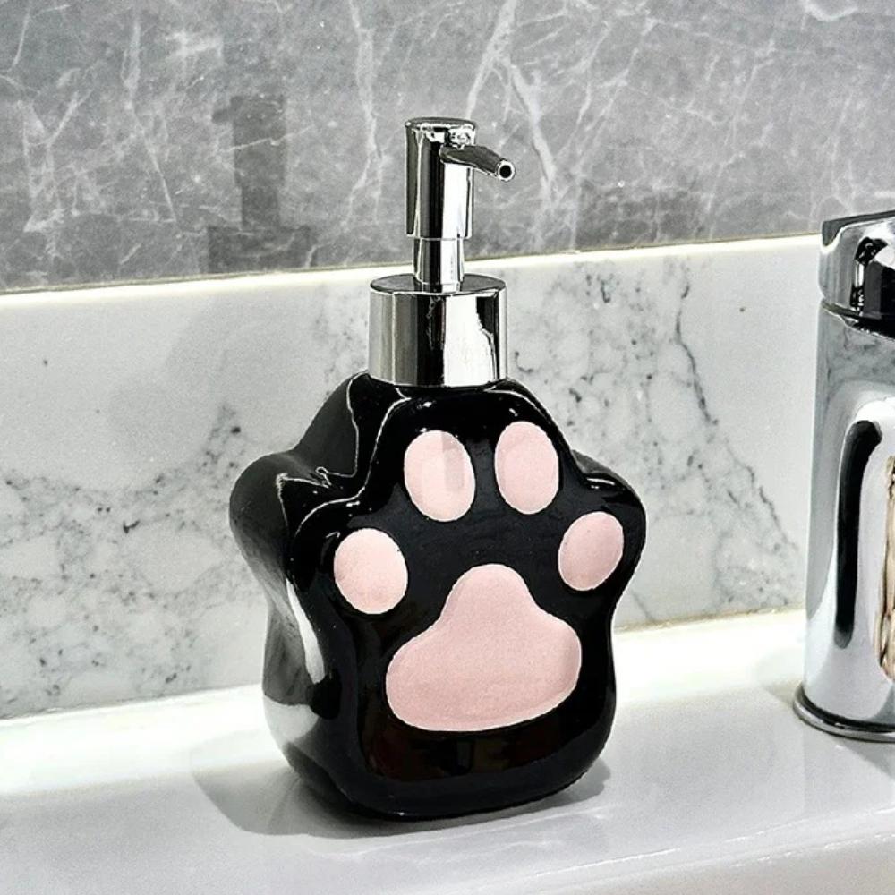 Cute Cat's Paw Liquid Soap Dispenser Shower Gel Shampoo Ceramic Soap Dispenser Cat'spaw Soap Container Bathroom Accessories Gift