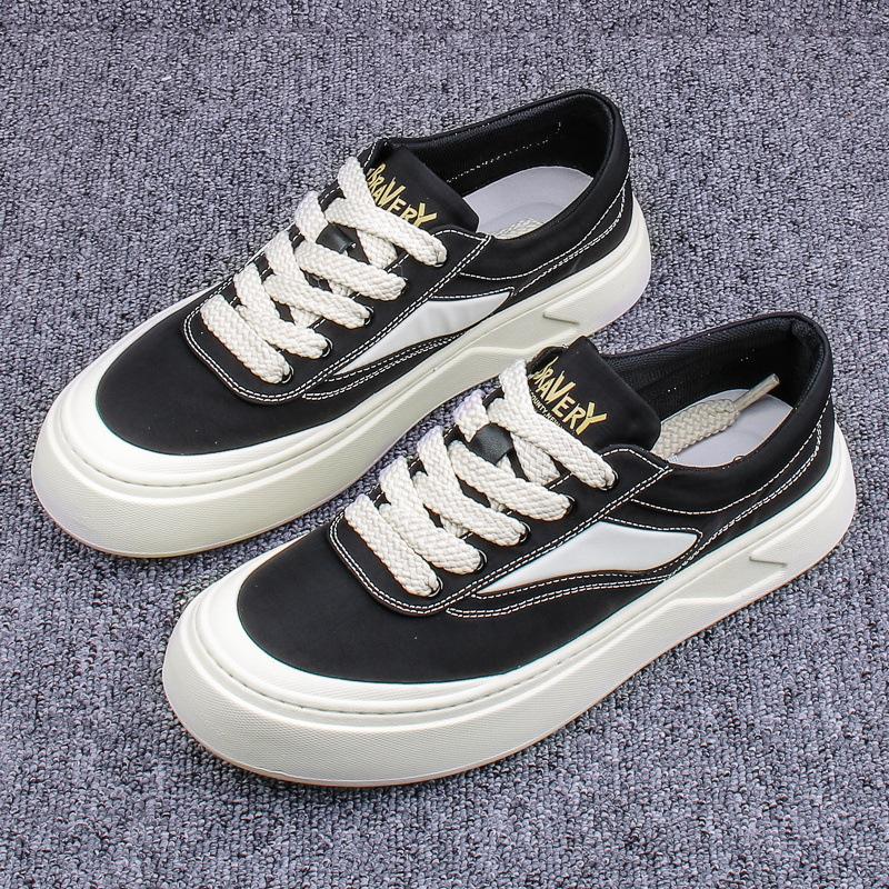 Men's Casual Shoes 2025 Spring Classics Adolescent Platform Sneakers Flat Bottom Comfortable Skateboarding Shoes Tenis Masculino