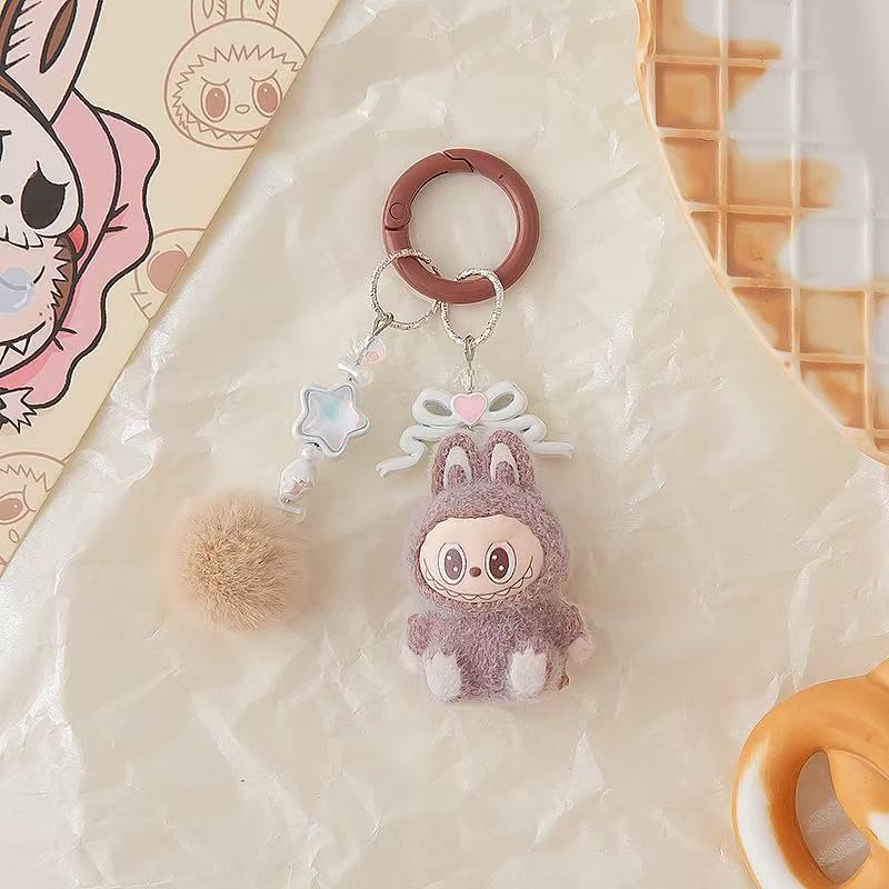 

Новая плюшевая игрушка Лабубу, плюшевый брелок, аксессуары для плюшевой игрушки, милые подарки, подвесные аксессуары, подвеска для сумки коричневый