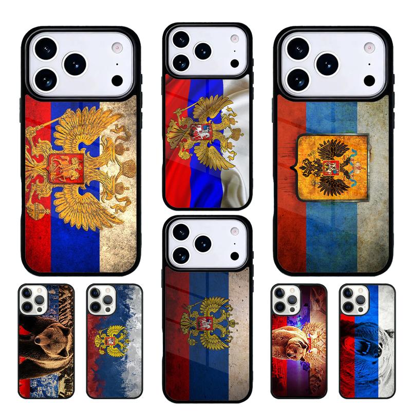 Moscow Russian Flag Bear mobile phone case Compatible with IPhone 17 16 15 14 13 12 11Pro Max 17 Air cover