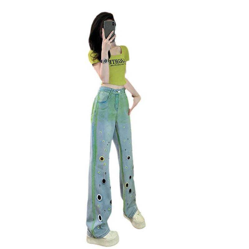 2023 European Style Trendy Slimming Wide-Leg Summer Jeans