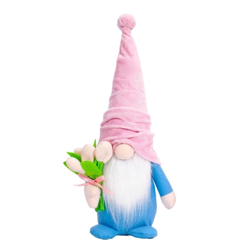 

Faceless Doll Decoration,Handmade Tulips Dwarfs Doll Gonk Elf Figurine Tabletop Decoration Ornaments Mothers Gift