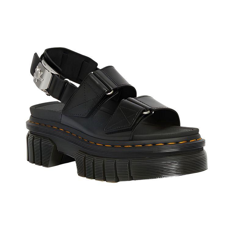 Dr. Martens Heaven Mj X  Ricki 2-Strap Leather Adjustable Buckle Platform Fashion Sandals Women sandals Black 27981001