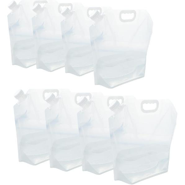 21 Gallons (8 pcs, 2.6 Gallons Each), Water Storage Containers, Foldable Water Bag, BPA-Free, Premium Collapsible Water Jug, and Water Containers,