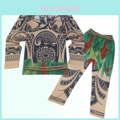 Moana Maui Kids Boy Tshirt And Pants Costume Set Perfect For Halloween And Cosplay