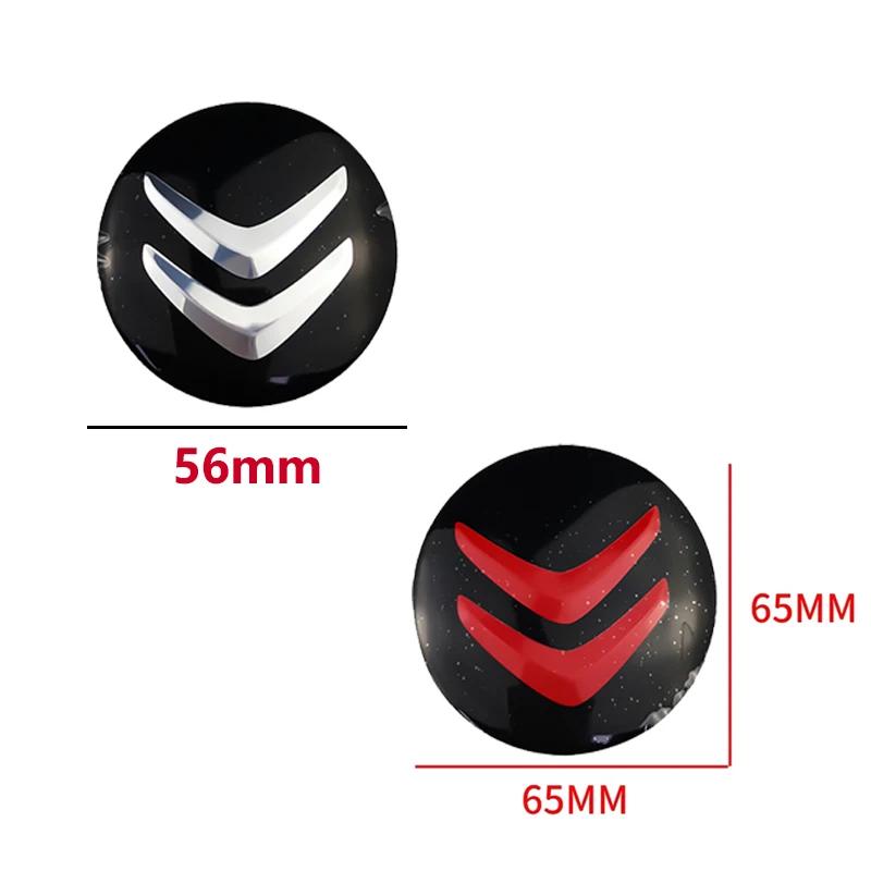 4pcs Car Wheel Center Hub Cap Cover Sticker Decals for Citroen C1 C2 C3 C4 C5 C-Elysee Cactus Picasso Xsara Berlingo DS3 DS4 DS6