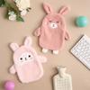350Ml Rubber  Water Bottle With Cute Plush Cover Lovely Cartoon  Water Bag Explosion-Proof Portable Hand Warmer Great Gif