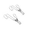 Stainless Steel Hanging Clips with Hooks for Windproof Clothes Drying and Bathroom Organization