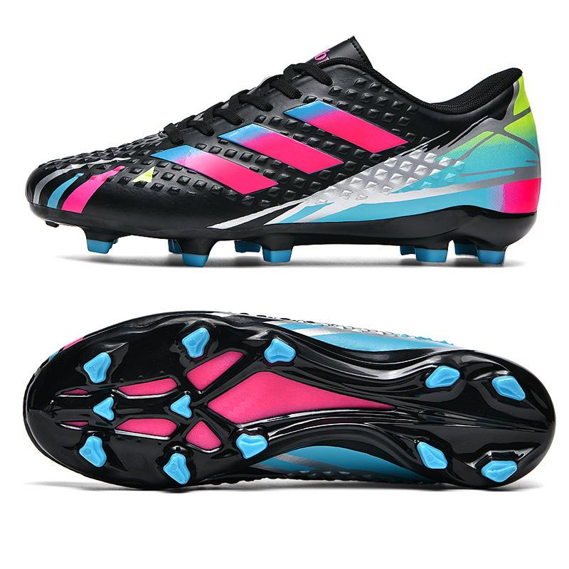 Cheap Youth Leather Feet Men's and Women's Low-top Children's Broken Nails Training Students Spikes Artificial Turf Football Shoes